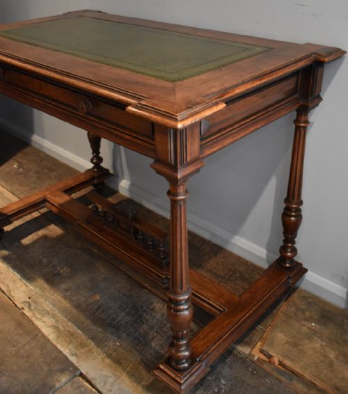 WALNUT WRITING OR LIBRARY TABLE - ADDITIONAL PHOTO 3