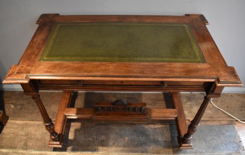 WALNUT WRITING OR LIBRARY TABLE - ADDITIONAL PHOTO 4