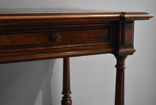 WALNUT WRITING OR LIBRARY TABLE - ADDITIONAL PHOTO 5
