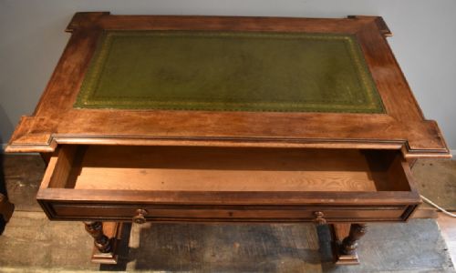 WALNUT WRITING OR LIBRARY TABLE - ADDITIONAL PHOTO 8