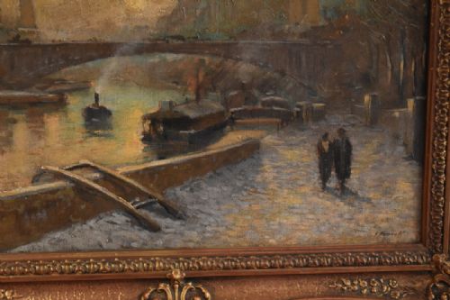 FRENCH IMPRESSIONIST OIL OF PARIS - ADDITIONAL PHOTO 3