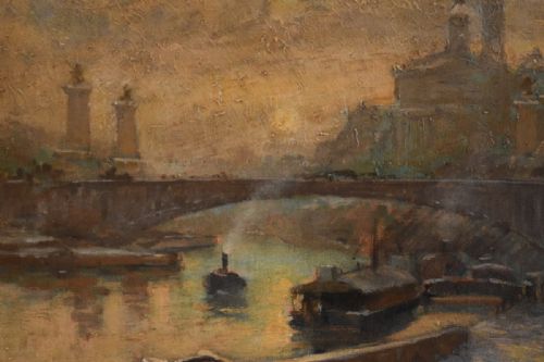 FRENCH IMPRESSIONIST OIL OF PARIS - ADDITIONAL PHOTO 4