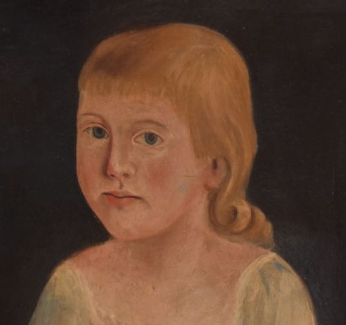 REGENCY NAIVE OIL PORTRAIT OF A CHILD - ADDITIONAL PHOTO 5