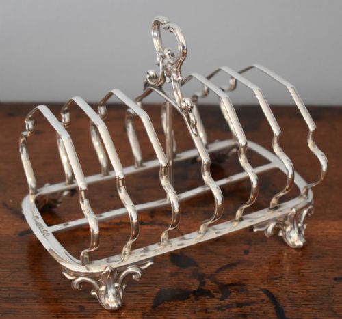 fine victorian silver toast rack by barnard's - CATEGORY: ANTIQUE SILVER - DATED VICTORIAN