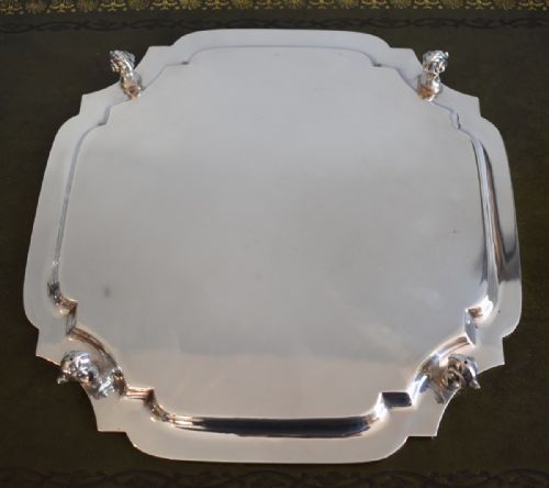 GOOD LARGE SOLID SILVER SALVER - ADDITIONAL PHOTO 5