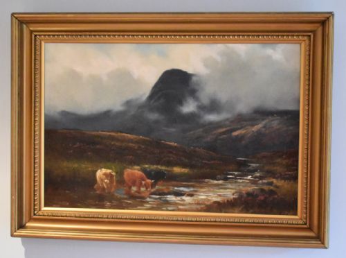 'GLEN SANNOX ISLE OF ARRAN' OIL PAINTING BY HENRY HADFIELD CUBLEY - ADDITIONAL PHOTO 1