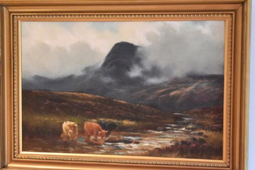 'GLEN SANNOX ISLE OF ARRAN' OIL PAINTING BY HENRY HADFIELD CUBLEY - ADDITIONAL PHOTO 2
