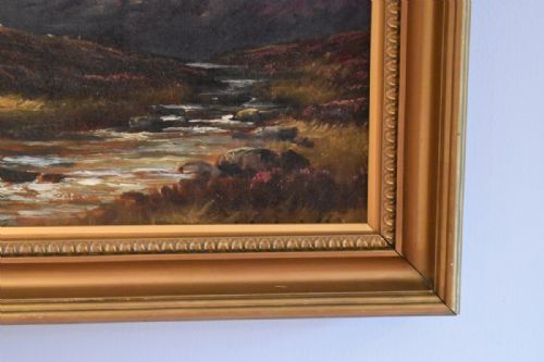 'GLEN SANNOX ISLE OF ARRAN' OIL PAINTING BY HENRY HADFIELD CUBLEY - ADDITIONAL PHOTO 5