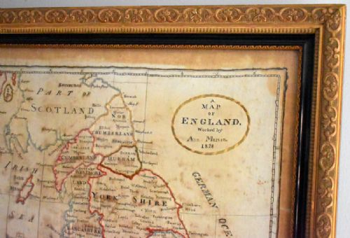 FINE LATE GEORGIAN NEEDLEWORK MAP SAMPLER - ADDITIONAL PHOTO 3
