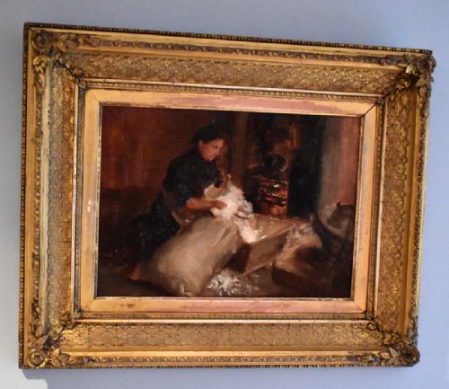 FINE IMPRESSIONIST OIL PAINTING DOMESTIC SCENE - ADDITIONAL PHOTO 1