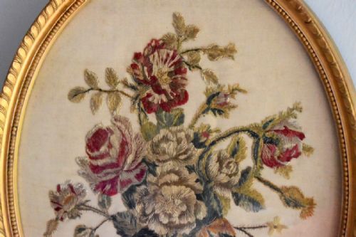 LATE REGENCY FLORAL NEEDLEWORK - ADDITIONAL PHOTO 2