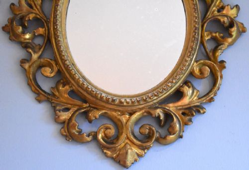 SMALL PAIR OF ITALIAN GILTWOOD MIRRORS - ADDITIONAL PHOTO 2
