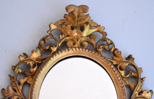 SMALL PAIR OF ITALIAN GILTWOOD MIRRORS - ADDITIONAL PHOTO 3