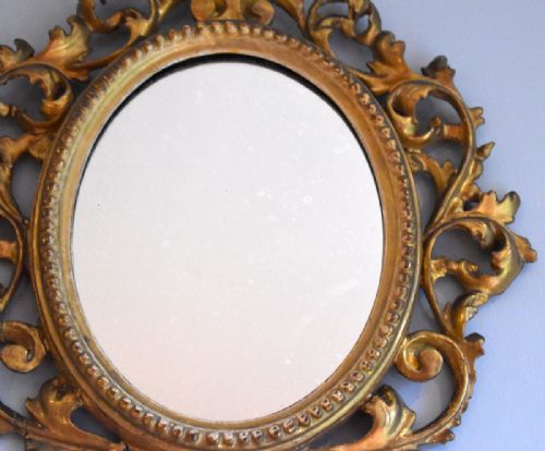 SMALL PAIR OF ITALIAN GILTWOOD MIRRORS - ADDITIONAL PHOTO 4
