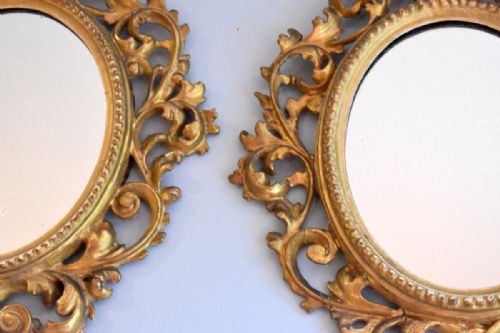 SMALL PAIR OF ITALIAN GILTWOOD MIRRORS - ADDITIONAL PHOTO 8