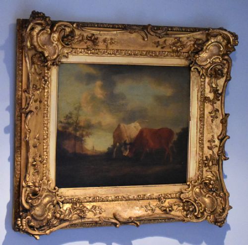 OIL PAINTING OF BULLS AFTER PAULUS POTTER - ADDITIONAL PHOTO 1