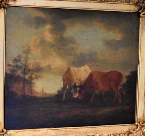 OIL PAINTING OF BULLS AFTER PAULUS POTTER - ADDITIONAL PHOTO 4