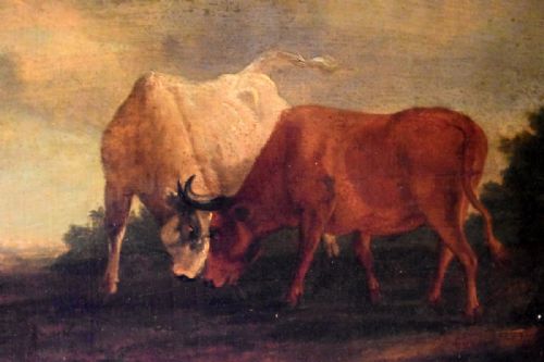 OIL PAINTING OF BULLS AFTER PAULUS POTTER - ADDITIONAL PHOTO 5