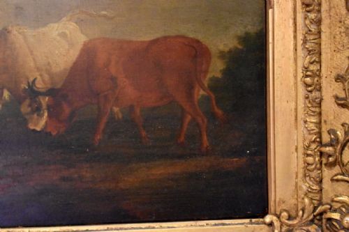 OIL PAINTING OF BULLS AFTER PAULUS POTTER - ADDITIONAL PHOTO 8