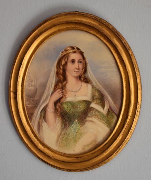 fine victorian watercolour portrait of a lady - CATEGORY: ANTIQUE ART - DATED 1860