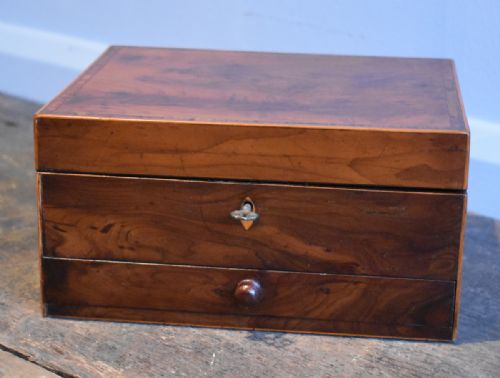 REGENCY YEW SEWING OR WORK BOX - ADDITIONAL PHOTO 3