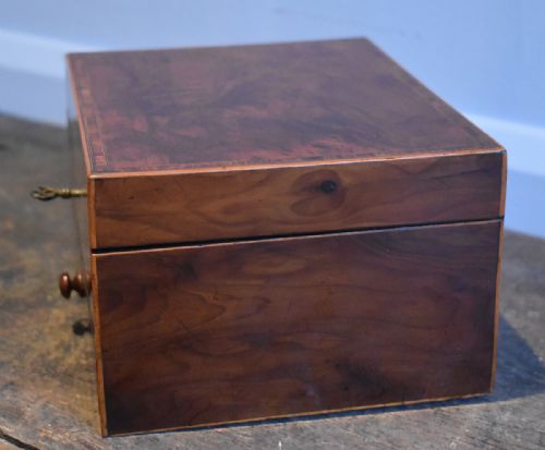 REGENCY YEW SEWING OR WORK BOX - ADDITIONAL PHOTO 4