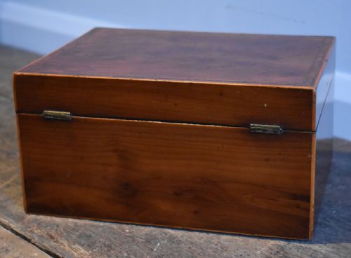 REGENCY YEW SEWING OR WORK BOX - ADDITIONAL PHOTO 5
