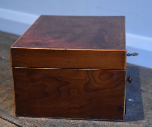 REGENCY YEW SEWING OR WORK BOX - ADDITIONAL PHOTO 6