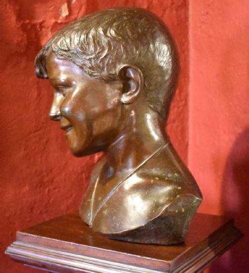 ITALIAN BRONZE BUST TITLED 'JOY' - ADDITIONAL PHOTO 6