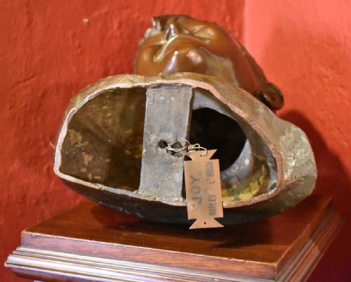 ITALIAN BRONZE BUST TITLED 'JOY' - ADDITIONAL PHOTO 7