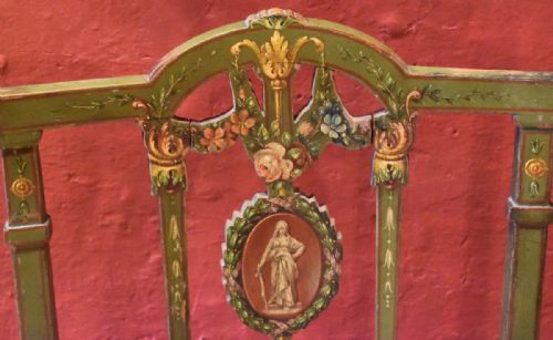 SUPERB GEORGIAN STYLE PAINTED CHAIR - ADDITIONAL PHOTO 4