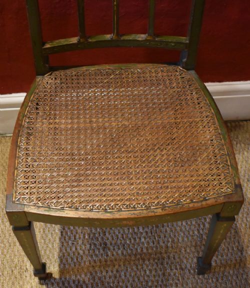 SUPERB GEORGIAN STYLE PAINTED CHAIR - ADDITIONAL PHOTO 5