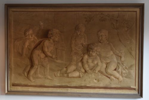 superb large trompe l'oeil oil painting - CATEGORY: ANTIQUE ART - DATED 1800