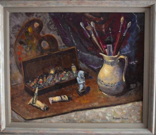 'IN MY STUDIO' STILL LIFE OIL PAINTING - ADDITIONAL PHOTO 2