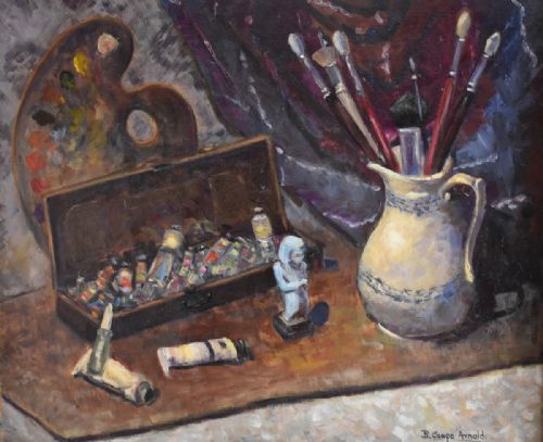 'IN MY STUDIO' STILL LIFE OIL PAINTING - ADDITIONAL PHOTO 4