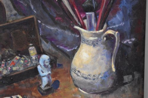'IN MY STUDIO' STILL LIFE OIL PAINTING - ADDITIONAL PHOTO 5
