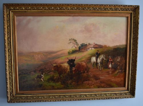 WILSON HEPPLE HIGHLAND LANDSCAPE OIL PAINTING - ADDITIONAL PHOTO 1