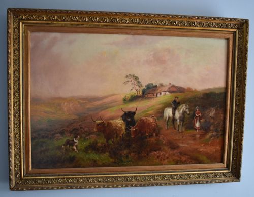 WILSON HEPPLE HIGHLAND LANDSCAPE OIL PAINTING - ADDITIONAL PHOTO 2