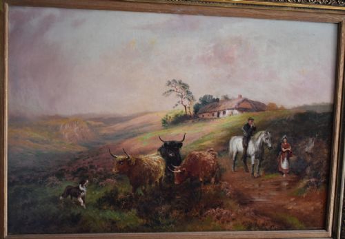 WILSON HEPPLE HIGHLAND LANDSCAPE OIL PAINTING - ADDITIONAL PHOTO 3