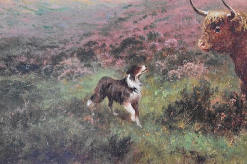 WILSON HEPPLE HIGHLAND LANDSCAPE OIL PAINTING - ADDITIONAL PHOTO 8