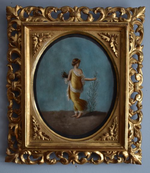 PAIR OF ITALIAN OIL PAINTINGS OF GODDESSES - ADDITIONAL PHOTO 6