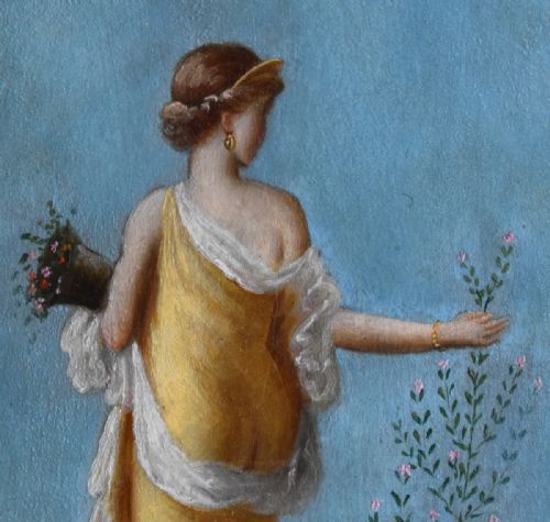 PAIR OF ITALIAN OIL PAINTINGS OF GODDESSES - ADDITIONAL PHOTO 10