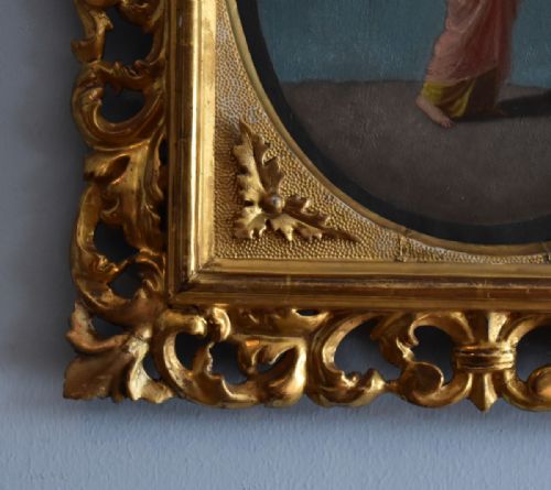 PAIR OF ITALIAN OIL PAINTINGS OF GODDESSES - ADDITIONAL PHOTO 12