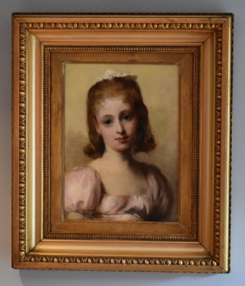 SUPERB OIL PORTRAIT PAINTING OF YOUNG LADY - ADDITIONAL PHOTO 1