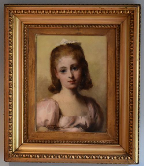 SUPERB OIL PORTRAIT PAINTING OF YOUNG LADY - ADDITIONAL PHOTO 2