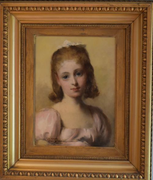 SUPERB OIL PORTRAIT PAINTING OF YOUNG LADY - ADDITIONAL PHOTO 4