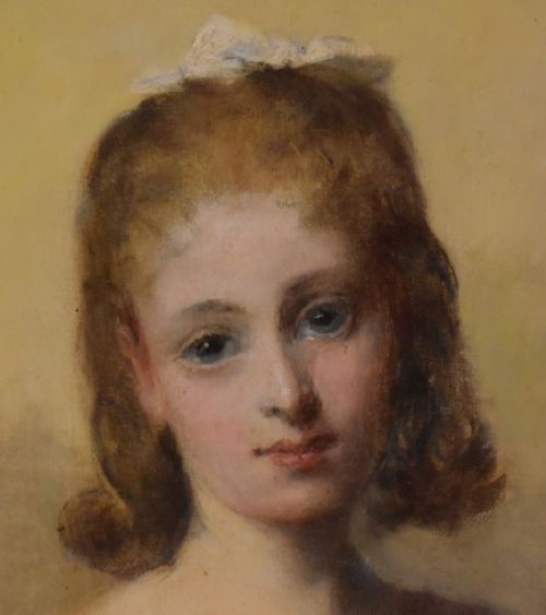 SUPERB OIL PORTRAIT PAINTING OF YOUNG LADY - ADDITIONAL PHOTO 6