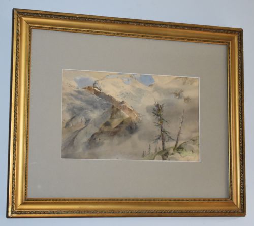 EDWARDIAN ALPINE TRAVEL WATERCOLOUR - ADDITIONAL PHOTO 1