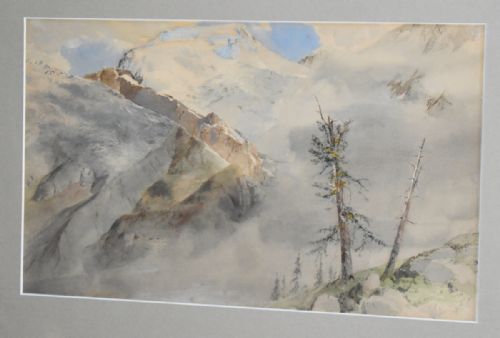 EDWARDIAN ALPINE TRAVEL WATERCOLOUR - ADDITIONAL PHOTO 5