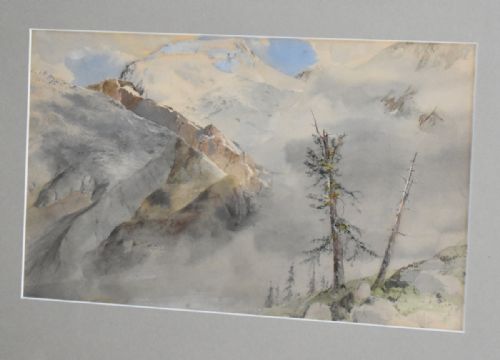 EDWARDIAN ALPINE TRAVEL WATERCOLOUR - ADDITIONAL PHOTO 6